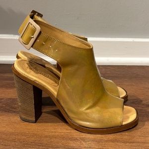 Maison Margiela MM6 Women's Patent Leather Slingbacks Sandals Shoes US 7 IT 38